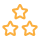 Three Star Yellow Icon